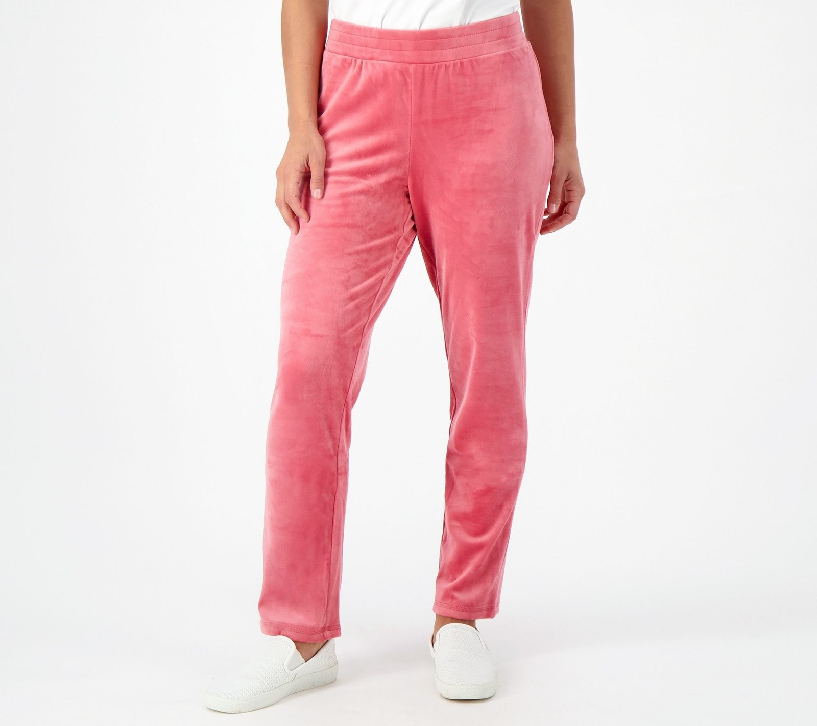 Isaac Mizrahi Live! Women's Pants Sz XL Soho Regular Double Faced Pink A557884