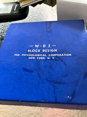 WBI Block Design Vintage Educational Test by The Psychological Corporation