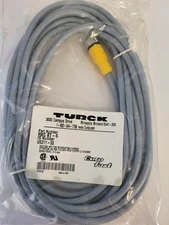 Turck RKC 8T-5 Eurofast Cordset 5m Gray 8-Pin Sensor Actuator Cable