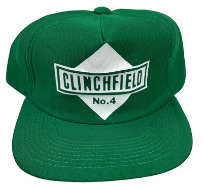 Vintage Clinchfield Coal Mine Trucker Hat Cap 80s 90s Snap Back Mining Green