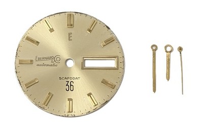 Eberhard Scfodat Zifferblatt 36 Dial plus Satz Kugeln Zeiger Durchmesser 27,94mm