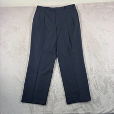 Vintage Brooks Brothers Pleated Trouser Pants Men 36x31 Navy 100 Wool USA Made
