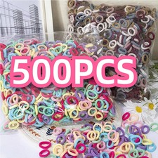 1000 Pcs Girls Disposable Rubber Bands Colorful Ponytail Hold Scrunchie Ties