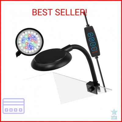 DaToo Mini Clip On Aquarium Light 7W Dimmable Small Fish Tank Light USB Moving L
