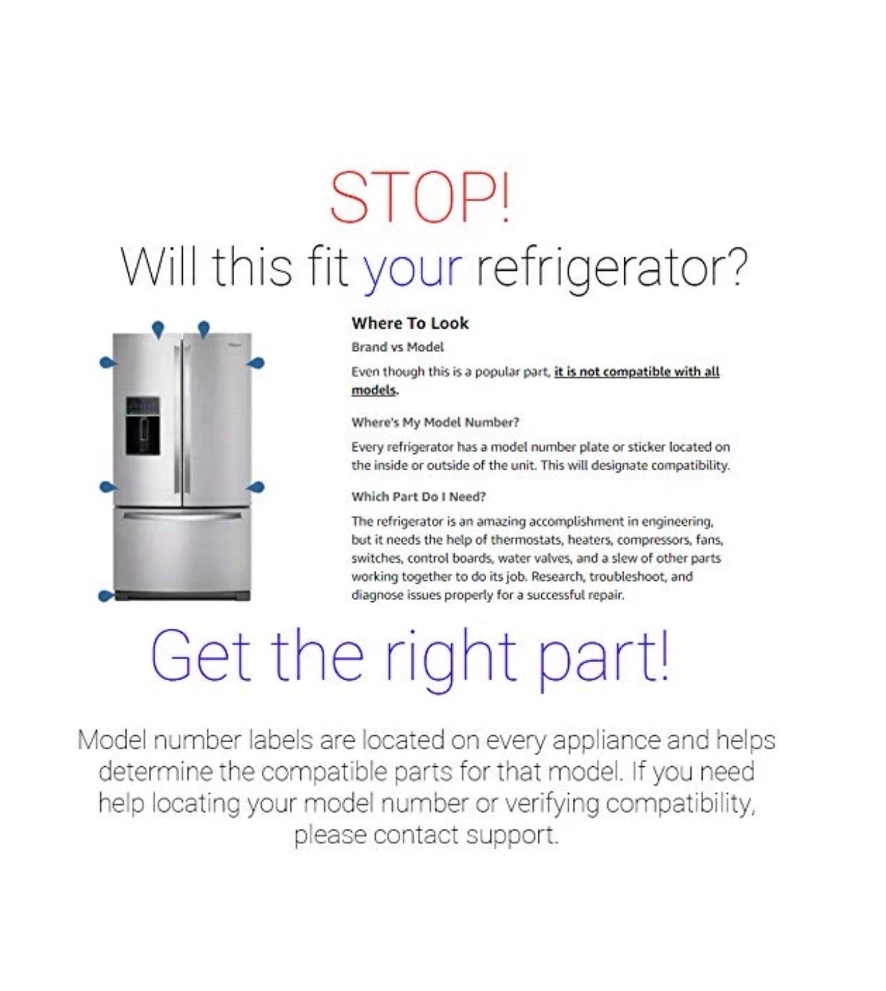 Supplying Demand 243297609 243297613 Refrigerator Ice Maker Replacement
