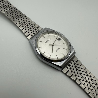 Vintage Advance Quartz Analog Wristwatch 2105 Stainless Steel FOR PARTS