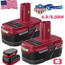 2PACK For CRAFTSMAN 19.2 VOLT C3 LITHIUM 315.PP2011 8.0Ah 3.5AH Battery/Charger