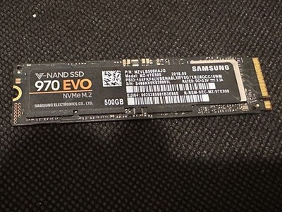 Samsung 970 EVO 500GB V-NAND NVMe M.2 Internal SSD Black MZ-V7E500