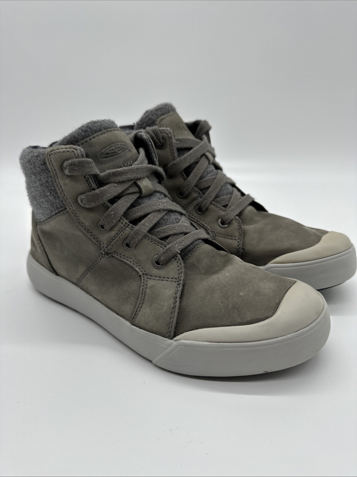 Stivali da trekking KEEN impermeabili in pelle isolati con lacci Elena peltro taglia 9