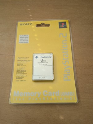 Neu Sony PS2 Playstation 2 Memory Card Silber 8MB Original Silver Satin ESS