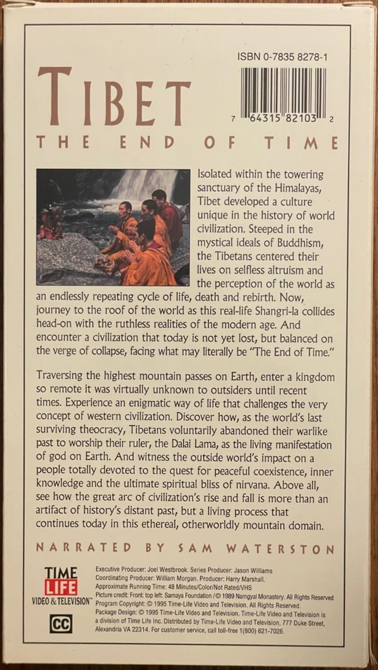 Lost Civilizations Tibet The End of Time VHS 1995 Time Life Documentary - Image 3 of 4