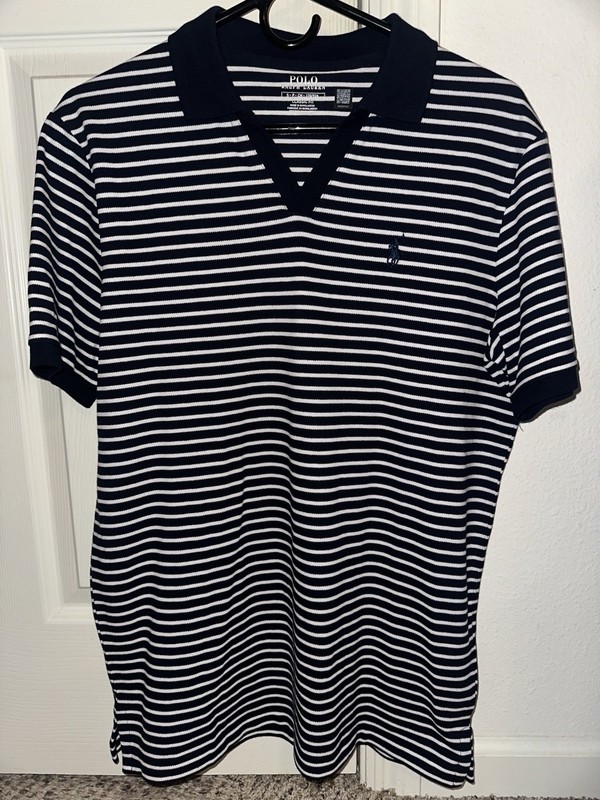 Polo Ralph Lauren Mens Johnny Collar Striped Polo Size Small