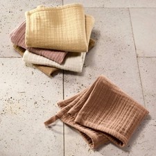 5pk Organic Gauze Washcloth Set Warm