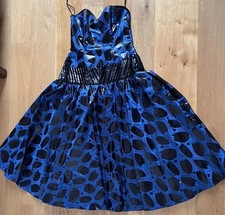 80s Terence Nolder strapless dress drop waist UK 14 (vintage size)
