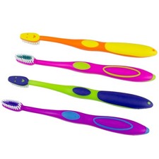 Plak Smacker 30046 E-Junior Toothbrushes 34-Tuft Assorted Colors 144/Pk