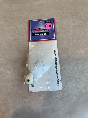 Challenger Bucktail Jig Hook 1/4 oz Glow