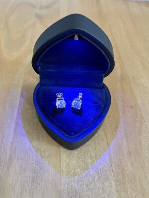 2 kt Ohrringe Gelbgold Diamant Testpass Laborgefertigt VVS1/D/Top