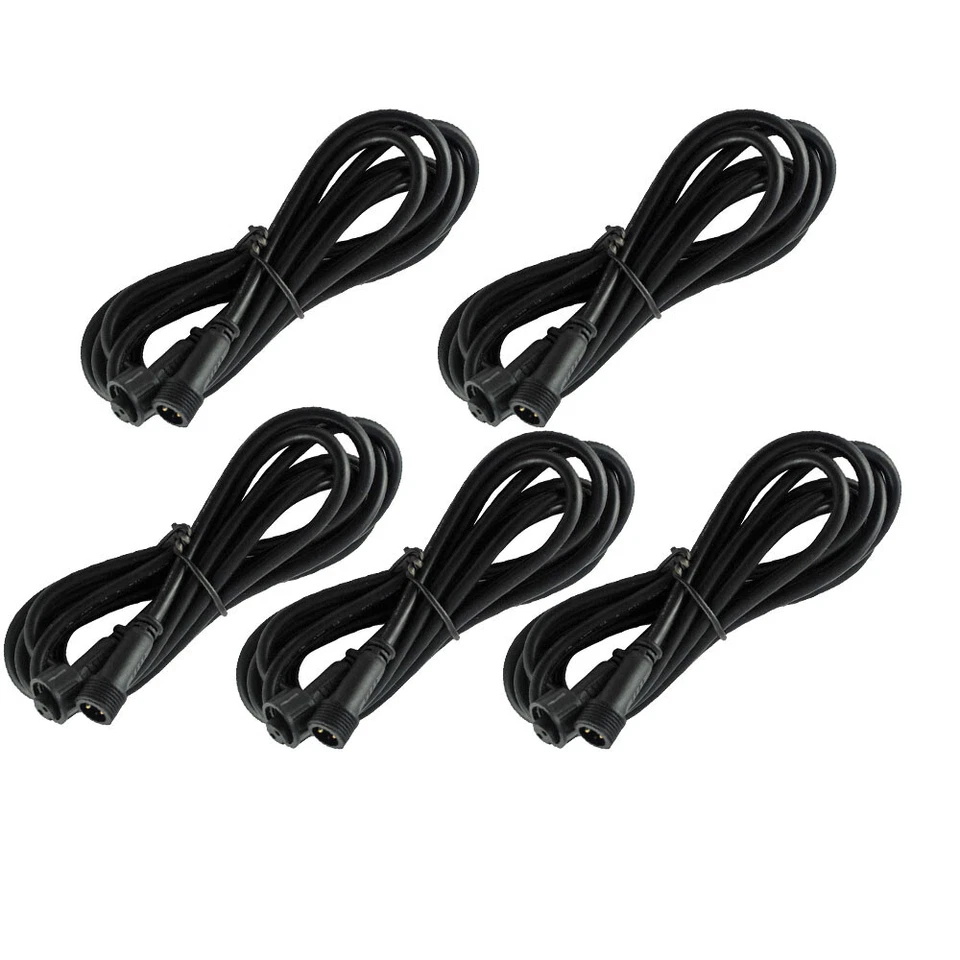 5 Pcs 5 PIN Extension Cable Cord Waterproof IP67 For FVTLED LED Stair Step Deck - Image 3 of 4
