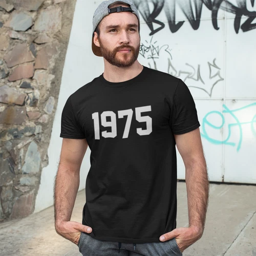 1975 T-SHIRT - vintage retro cool year birth 70s gift hipster funky summer mens