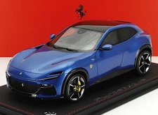 BBR-Models 1/18 Ferrari Purosangue SUV Panoramic Roof 2022 Blue Met P18231L-Vet