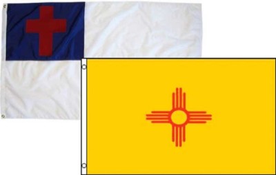 3x5 Christian Christ & State New Mexico 2 Pack Flag Wholesale Combo 3'x5'