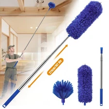 Extendable Microfiber Duster & Cobweb Dusting Brush Household Cleaning Tool Set