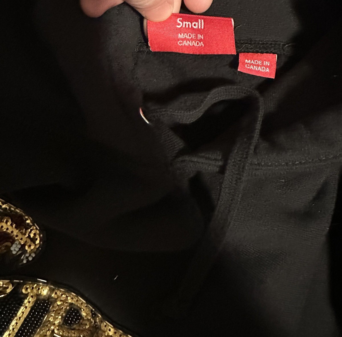Supreme Sequin Viper Hooded Sweatshirt Black Small Hoodie FW19