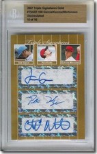 Jaime Garcia * Pete KOZMA * Clayton Mortensen * Autograph Rookie Auto BGS #/10