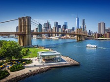 Wandbild: Brooklyn Bridge in New York City - Luftbild (100284855)