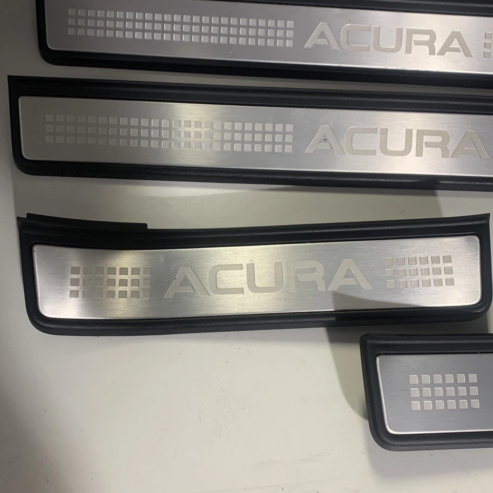 Acura TL Interior Base Model Door Sill Scuff Plate Trim Set 4 2004 05 06 07 08 - Image 3 of 4