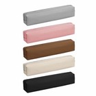 Small Leather Pencil Case Zippered Pencil Pouches Portable Pen Organizers Bag