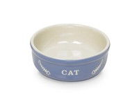 "Nobby Napf Katzen Keramikschale \"Cat\"Hellblau / Beige 13,5 X 5 Cm"