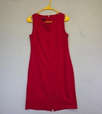 Talbots Dress Womens 4 Sheath Red Sleeveless Timeless Minimalist Capsule Preppy