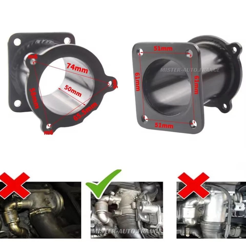 KIT SUPPRESSION VANNE EGR POUR BMW E87 E60 E61 E65 E90 E91 X3 X5 X6 M47N2 M57N2 - Photo 4/4