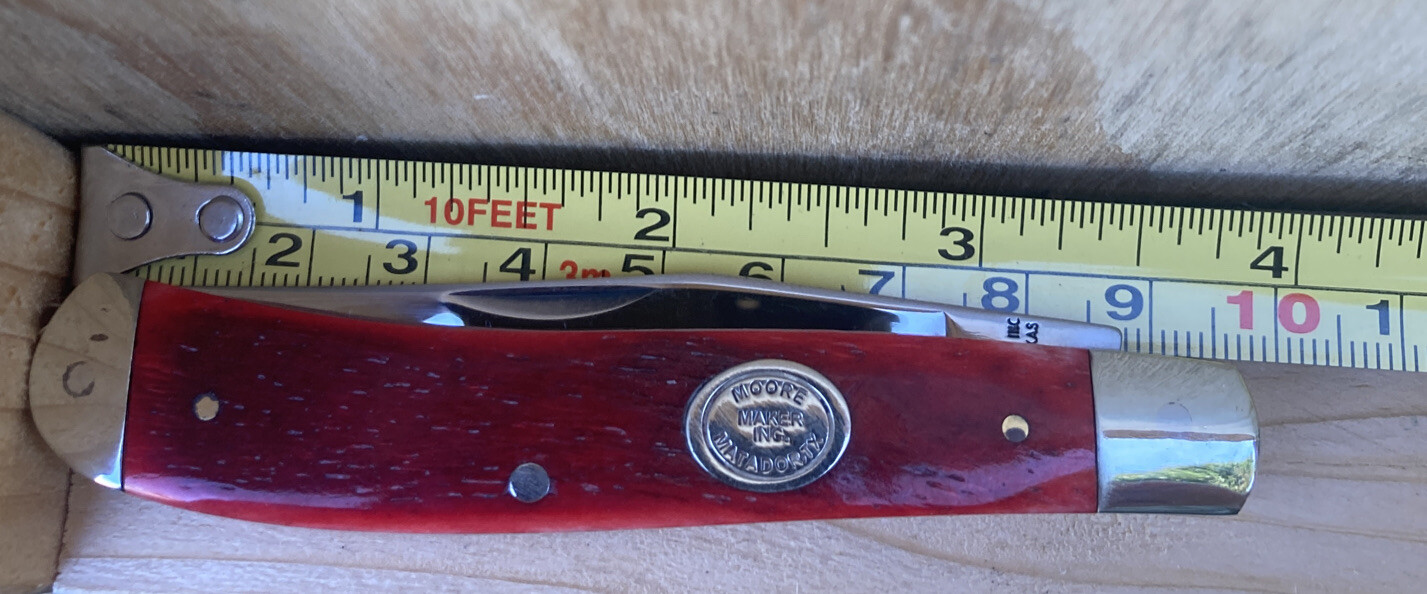 Moore Maker Inc. Red Bone Matador Texas Trapper Pocket Knife = eBay