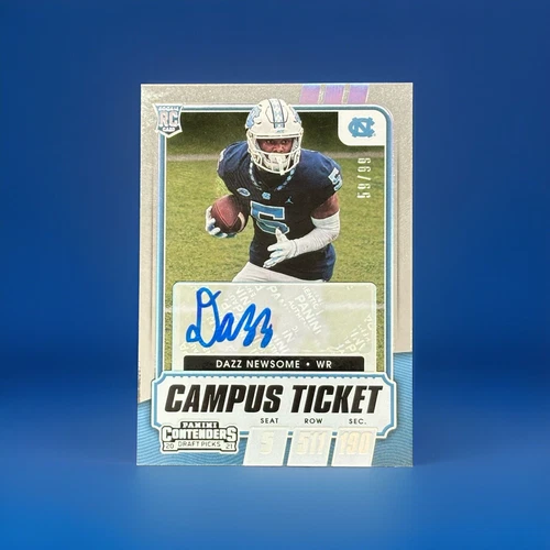 2021 Contenders Draft Picks Campus Ticket Dazz Newsome #139 Rookie AUTO # 59/99
