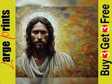 Jesus Christ impasto oil Portrait painting - print of original painting A3 - A0