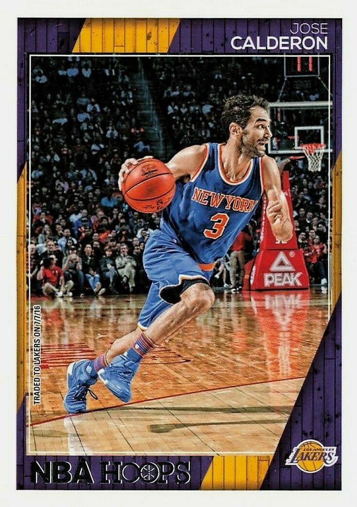 2016-17 NBA Hoops Basketball #201 Jose Calderon Los Angeles Lakers