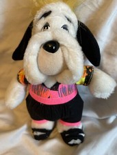 1990 Droopy Dog Plush 7.5 Ace Novelty Co Inc Stuffed Neon Nostalgic Toy