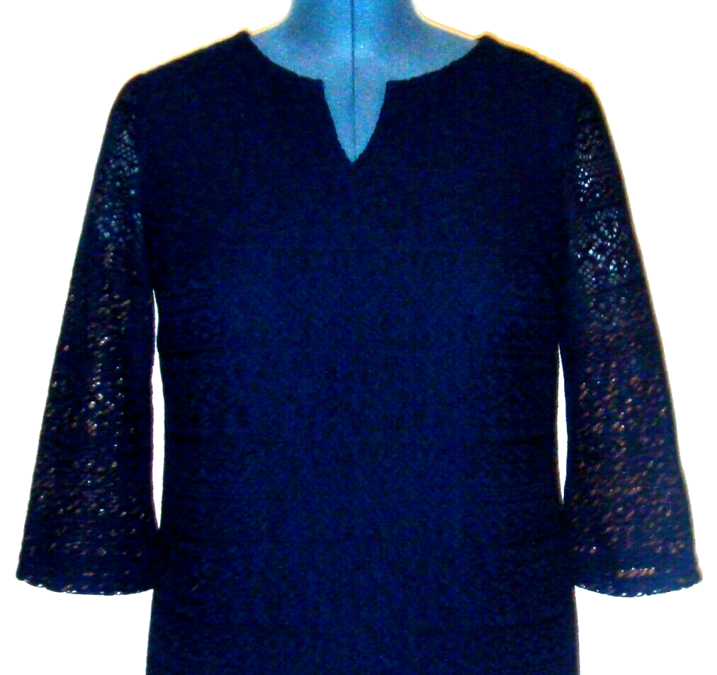 Chicos Women Lace Shift Dress size M Navy Blue | eBay