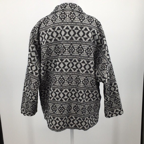 Gap Black Gray Geometric Print Jacket Womens XL D… - image 6