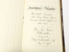 1912 Manuscript Valuation of Yew Tree House Belbroughton Guy Edwards Esq