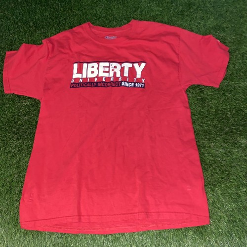 Liberty University Champion T Shirt Mens Large Red As Is eBay