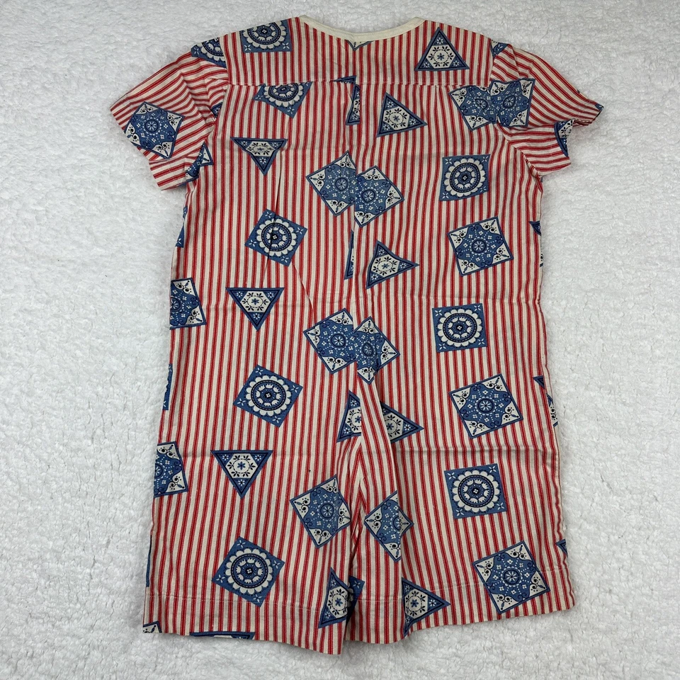 De colección Años 50 Floral Saco de Alimentación Mameluco Algodón Tictac Rayas Bandana Hecho a Mano Ditsy Foto 3 de 4