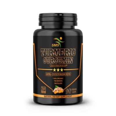 Turmeric Black Pepper Capsules 1500 mg Daily Best Tumeric W/Bioperine 90 CAPS