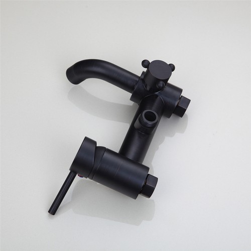 Bathroom Black Oil Rainfall Shower Faucet Wall Mounted Head Hand Spray Mixer Set - Afbeelding 7 van 9