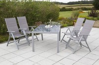 Mx Alu GartenmöBel Taviano Set 5Tlg. Esstischgruppe TerrassenmöBel BalkonmöBel