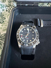 Stirling Timepieces GMT Automatic 200m Stainless Steel Black Dial Rubber Strap