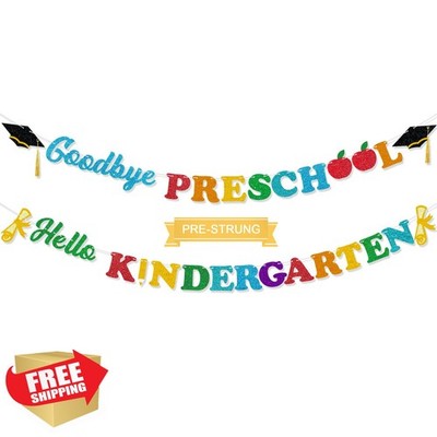 Gifloon Goodbye Preschool Kindergarten Banner