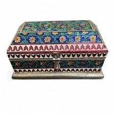 Hand-Painted Enamel Jewelry Box